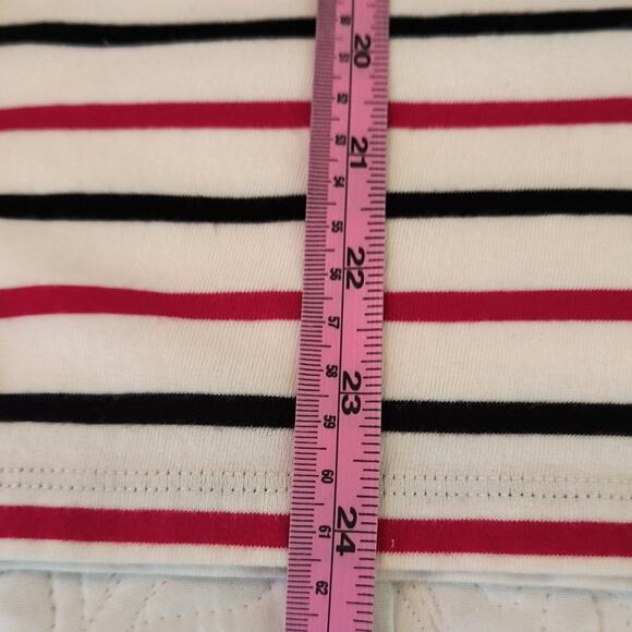 Liz Claiborne Striped Tee Women's Sz L Multicolor Long sleeve Boatneck pullover - Picture 9 of 11